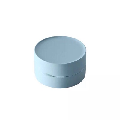 Мильниця з поліпропілену 8×8×4,5см для зберігання мила та твердого шампуню; колір Синій 601294 фото