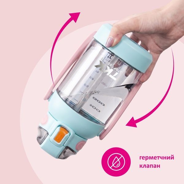 купити Спортивна пляшка для води з великою пластиковою ручкою для перенесення 1000мл