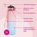 замовити Пляшка для води мотивуюча, з часовою шкалою, 1000 мл, BPA Free, Рожево-синій в інтернет-магазині Tidivi.shop 3