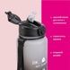 замовити Пляшка для води мотивуюча, з часовою шкалою, 1000 мл, BPA Free, Чорно-білий в інтернет-магазині Tidivi.shop 4