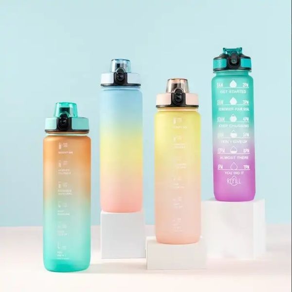купить Мотивирующая бутылка для воды с временной шкалой BPA Free 1000мл