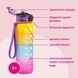 замовити Пляшка для води мотивуюча, з часовою шкалою, 1000 мл, BPA Free, Жовто-рожевий в інтернет-магазині Tidivi.shop 3