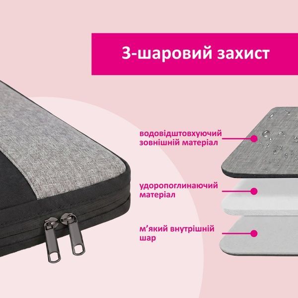 купити Сумка для ноутбука двокольорова, для ноутбуків з діагоналлю до 15.6"
