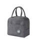Ланч-сумка на блискавці з однотонною ручками із зовнішньою кишенею; колір Сірий 604099 фото 1