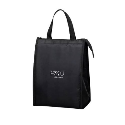 Ланч-сумка на молнии с ручками из водонепроницаемой ткани 25×16×34см для пикника; цвет Черный 602538 фото