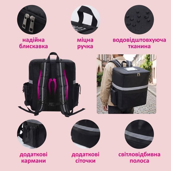 купити Терморюкзак для транспортування їжі та напоїв, об'єм 35 л