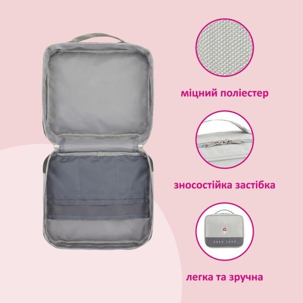 купить Органайзер аптечка на молнии с ручкой из полиэстера 25&times;22&times;12см для компактного хранения медикаментов