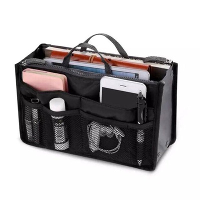 Органайзер вкладиш на блискавці з ручками з поліестеру 28×16×9см для сумки та багажу; колір Чорний 6027862, 602791, 602705, 6027976, 602729 фото