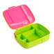 Ланч-бокс дитячий яскравого кольору контейнер для обідів зі столовими приборами в комплекті; Жовто-рожевий колір 7000202 фото 2