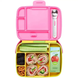 Ланч-бокс дитячий яскравого кольору контейнер для обідів зі столовими приборами в комплекті; Жовто-рожевий колір 7000202 фото 5