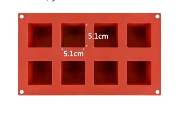 Силиконовая форма для муссовых десертов 3D квадрат - Белый 700088 фото