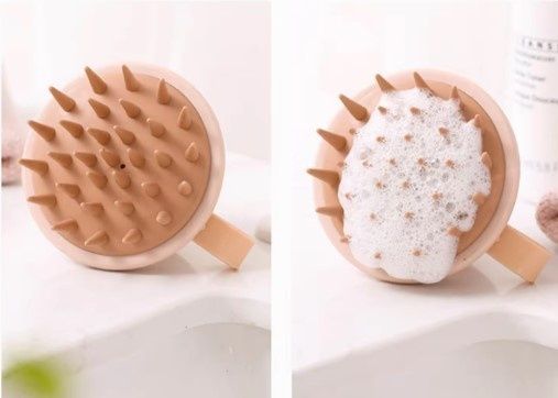 купити Силіконовий масажер для голови з петелькою 9&times;6см