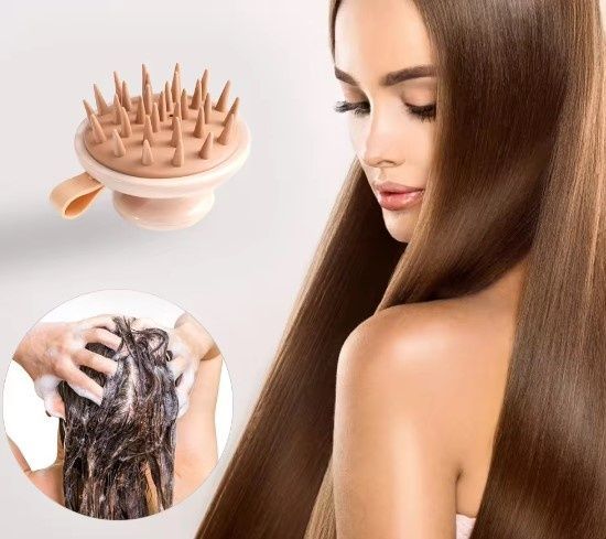купити Силіконовий масажер для голови з петелькою 9&times;6см
