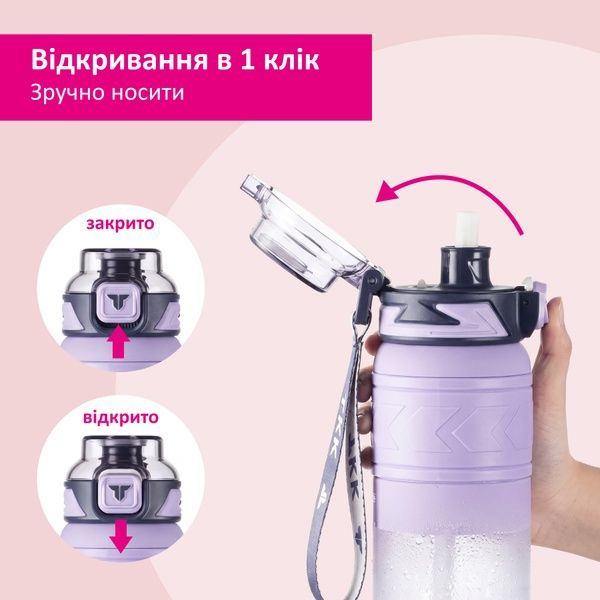купить Спортивная бутылка для воды с градиентом и резиновым держателем для руки 1000мл; 4 цвета