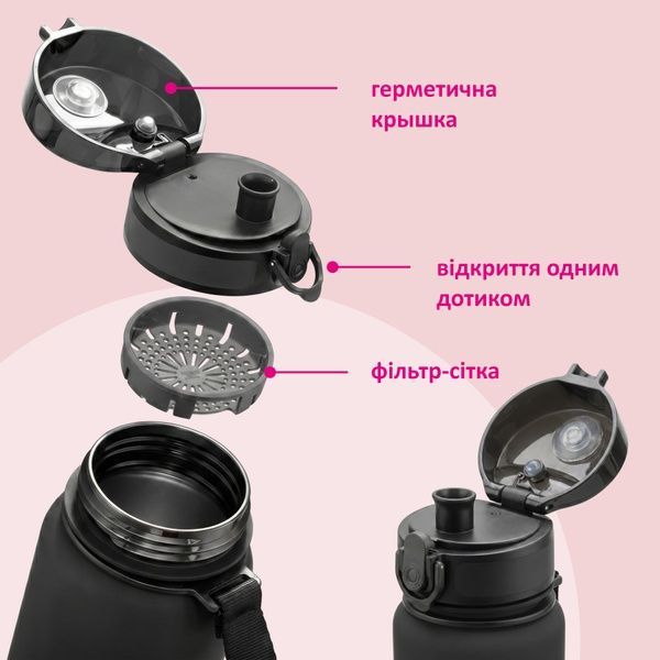 купити Повсякденна пляшка для води 1000мл, матова; 2 кольори