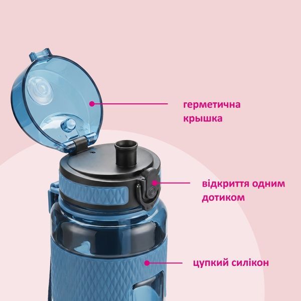 купить Повседневная бутылка для воды 1100мл, с силиконовым покрытием; 2 цвета
