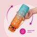 замовити Пляшка для води мотивуюча, з часовою шкалою, 1000 мл, BPA Free, Помаранчево-синій в інтернет-магазині Tidivi.shop 5